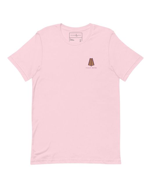 Anchor and Crew Pink Cotton Three Field Notes Organic Cotton T-Shirt for men