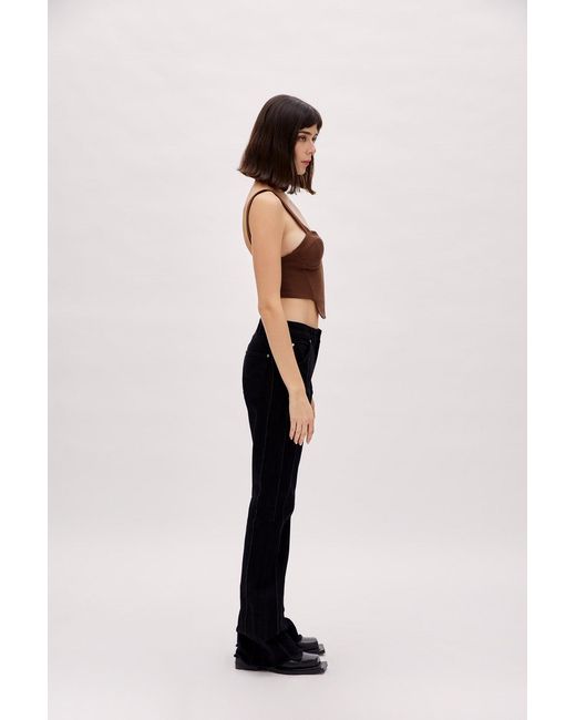 Pcfg Brown Woven Corset Top