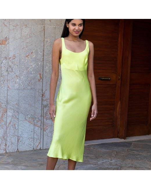 Roses Are Red Yellow Charlotte Midi Dress