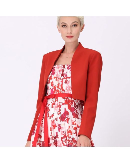 Smart and Joy Red Short Bolero Jacket