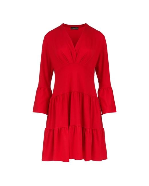 Conquista Jersey Tiered Dress