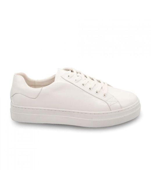 DAVID WEJ White Leather Sneakers – for men