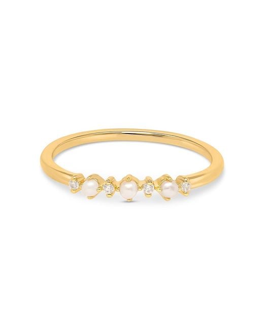 Esterah Metallic Pearl Cz Ring