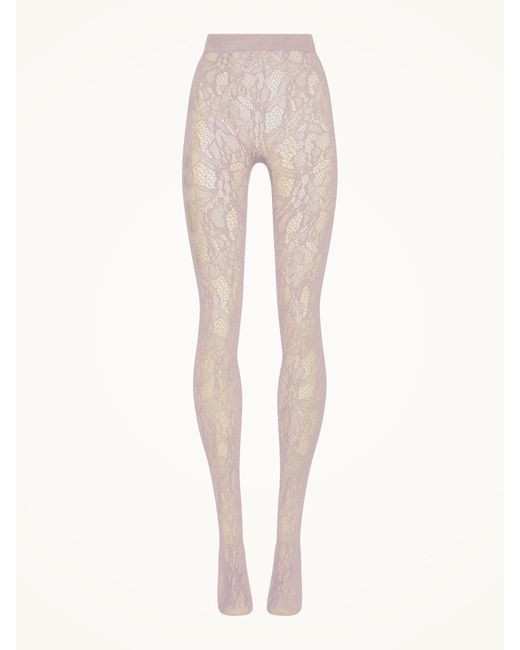 Floral Net Tights, Femme, , Taille Wolford en coloris Natural