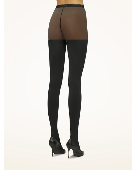 Shiny Sheer Tights, Femme, /Pewter, Taille Wolford en coloris Black