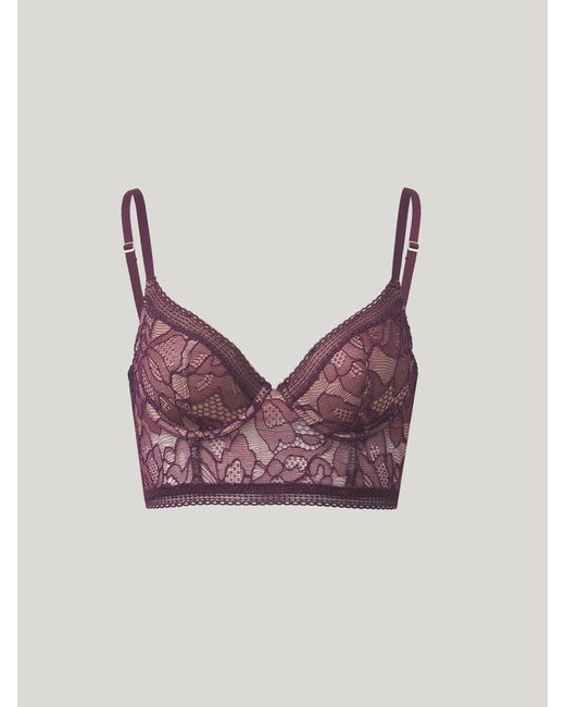 Nets And Roses Crop Top Bra, Femme, , Taille Wolford en coloris Pink