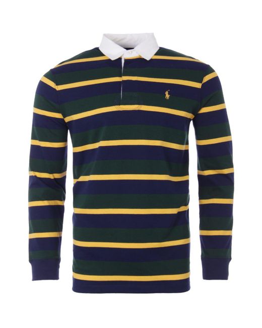 Polo Ralph Lauren Cotton Iconic Rugby Shirt in Blue for Men | Lyst