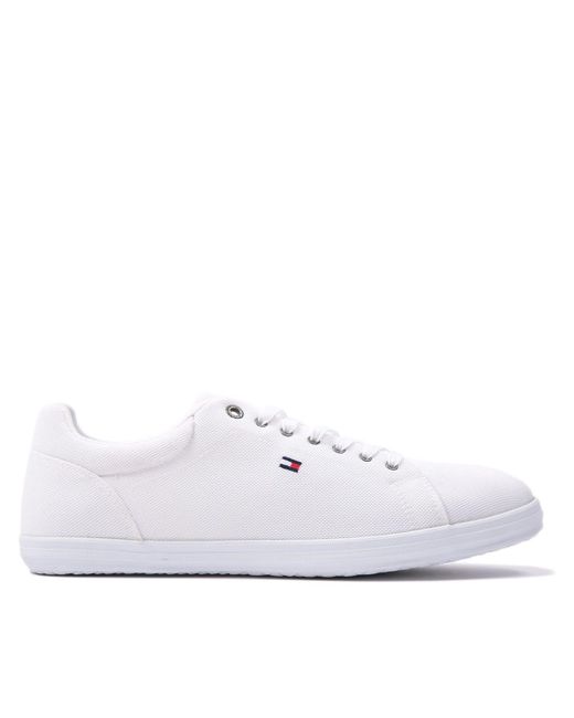tommy hilfiger tobias flag mesh trainers in white