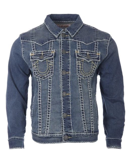 True Religion Super T Jimmy Denim Jacket in Blue for Men Lyst UK