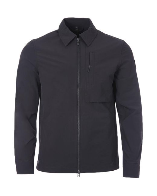 Belstaff Synthetic Grover Stretch Nylon Overshirt in Black (Blue) for ...
