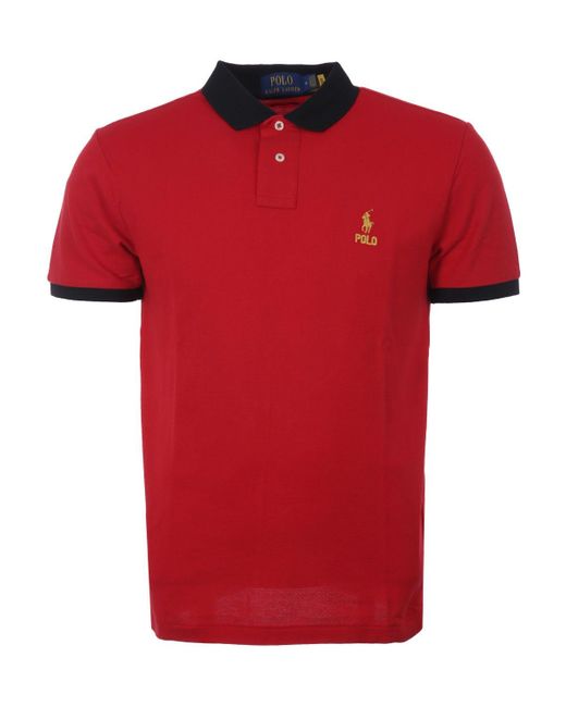 Polo Ralph Lauren Lunar New Year Custom Slim Polo Shirt in Red for Men ...