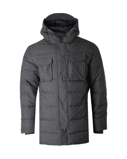 Luke 1977 Synthetic Utilitarian Technical Hooded Jacket in Charcoal