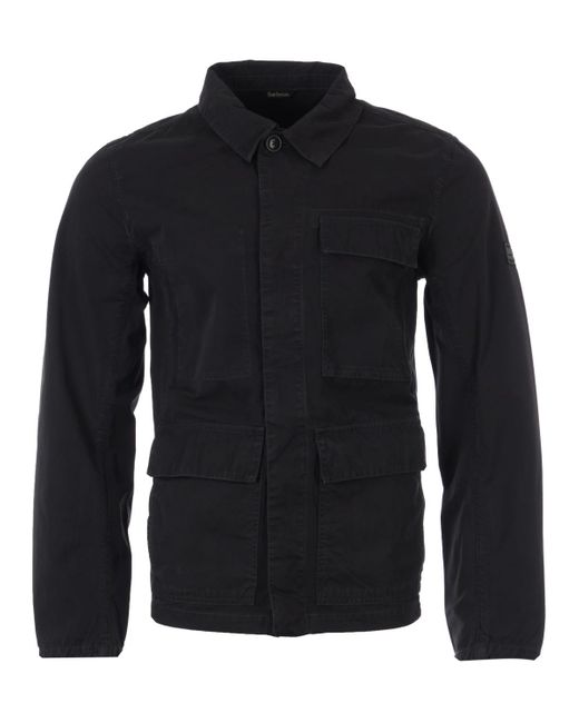 Barbour Cotton Garage Workers Casual Jacket in Black for Men | Lyst