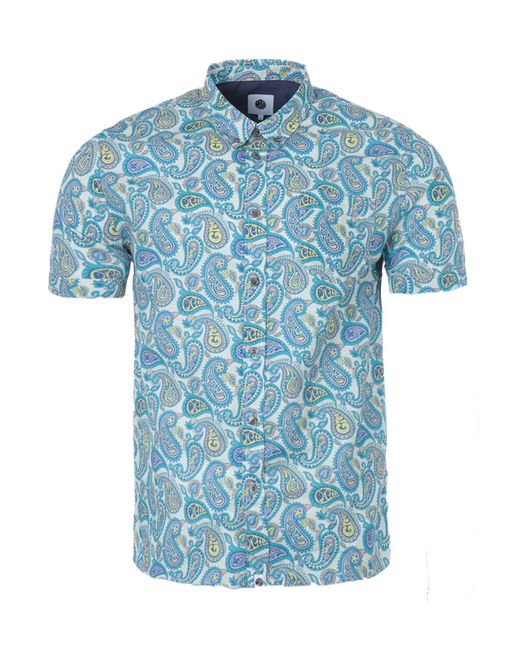 Pretty Green Cotton Campbell Paisley Short Sleeve Shirt in Blue for Men ...