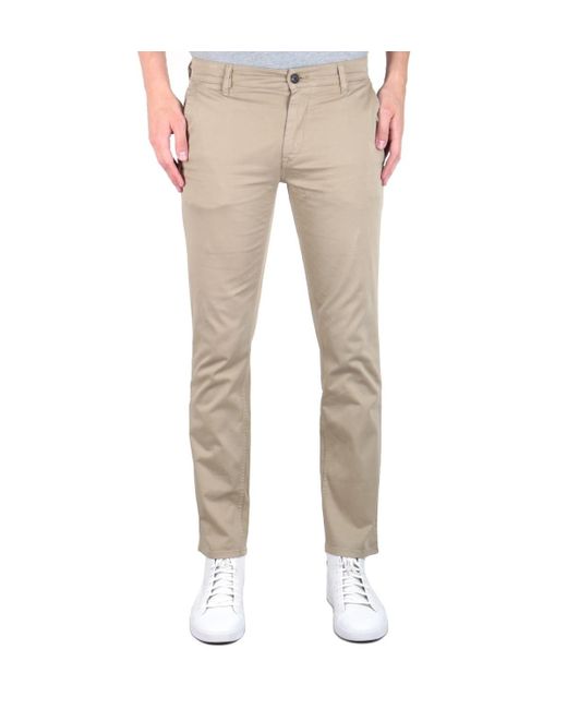 BOSS by HUGO BOSS Cotton Schino-slim D Stone Chinos in Beige (Natural) for  Men | Lyst Australia