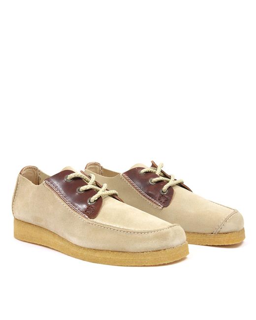 Clarks X Liam Gallagher Rambler Suede Shoes in Natural for Men | Lyst