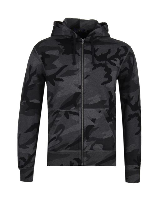 Polo Ralph Lauren Fleece Urban Camo Zip Hoodie in Grey (Black) for Men ...