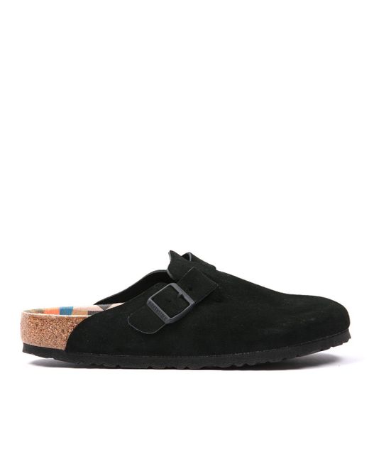 Birkenstock Boston Suede Clog Shoes in Black for Men | Lyst Canada