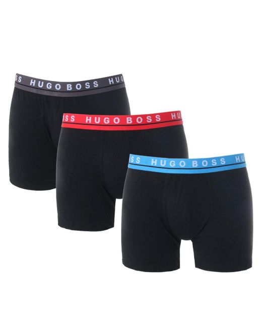 Hugo Boss Mens 3-Pack Cotton Stretch Trunks