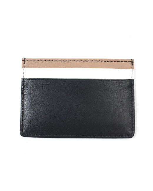 BOSS by HUGO BOSS Signature Stripe Sustainable Leather Card Holder in Black for Men Lyst
