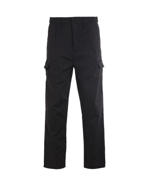 Calvin Klein Cotton Tech Stretch Minimal Cargo Trousers in Black for ...
