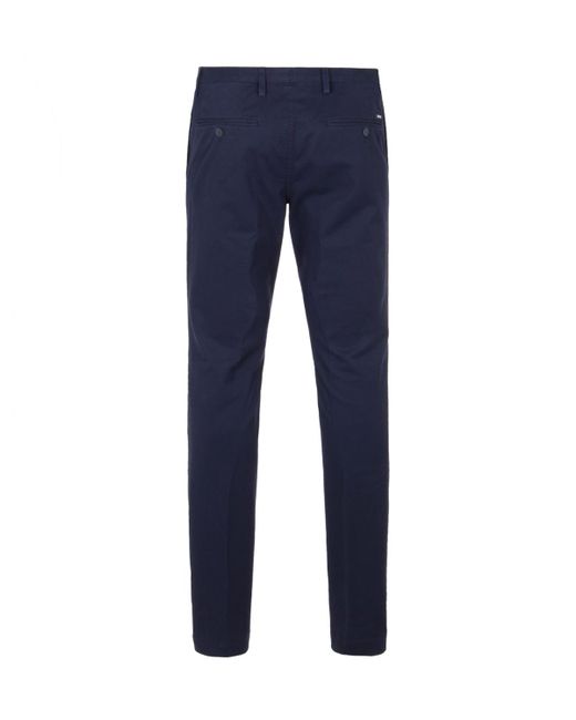 BOSS by HUGO BOSS Cotton Stanino 16 W Navy Slim Fit Smart Chino Trousers in  Blue for Men | Lyst Australia