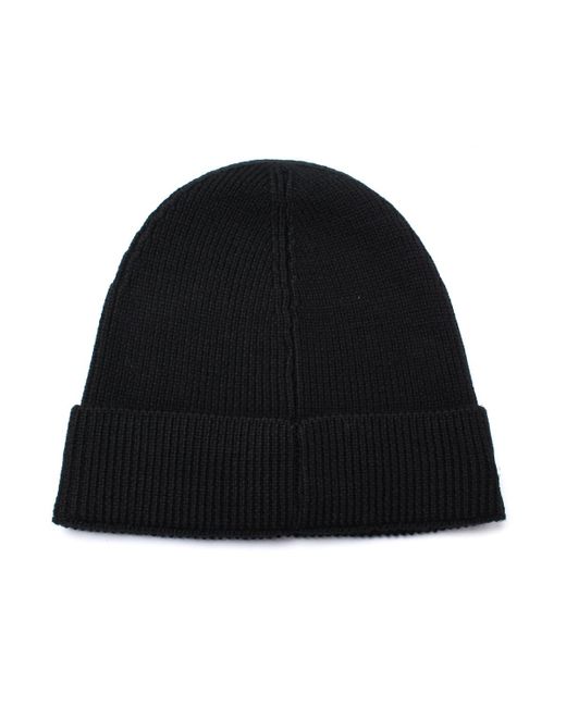 Lacoste Wool Beanie Hat in Black for 