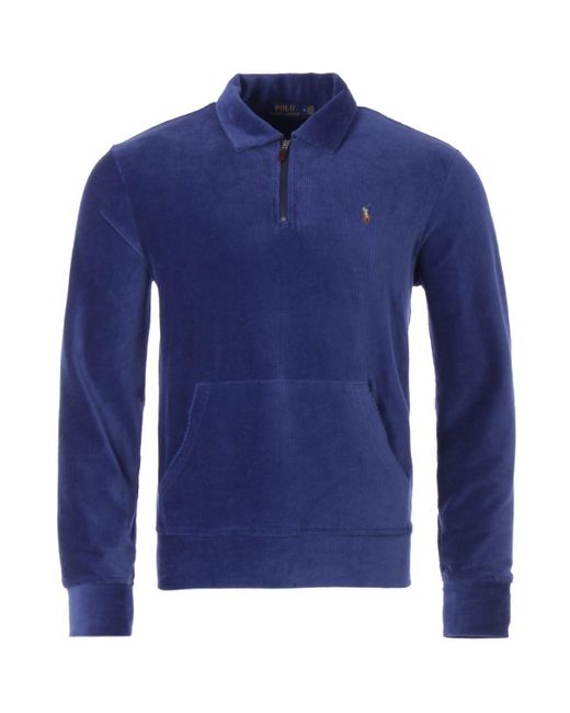 collared half zip sweatshirt