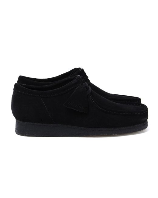 Clarks Black Suede Wallabee Low-cut 