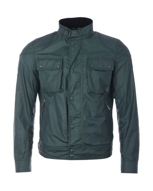 Belstaff Tonal Racemaster Waxed Cotton Jacket in Green for Men Lyst
