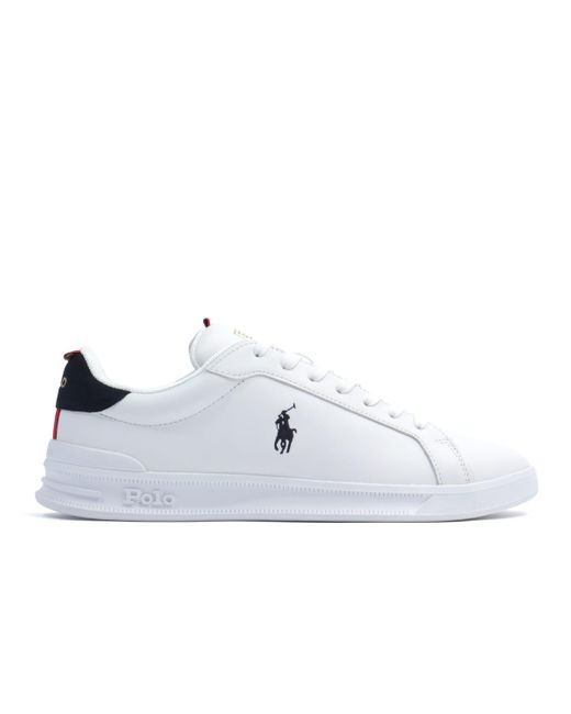 Polo Ralph Lauren Heritage Court Ii Leather Trainers in White for Men ...