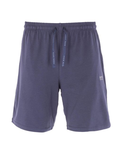 BOSS by Hugo Boss Cotton Bodywear Mix & Match Sustainable Navy Sweat Shorts  in Blue for Men - Lyst