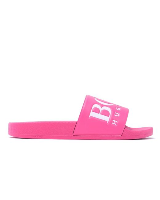 HUGO BOSS Solar Pink Sliders for Men 