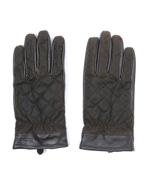 Barbour Dalegarth Waxed Cotton & Leather Gloves in Olive (Green) for Men |  Lyst