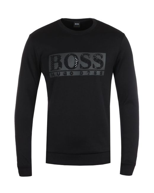 boss salbo crew neck sweatshirt
