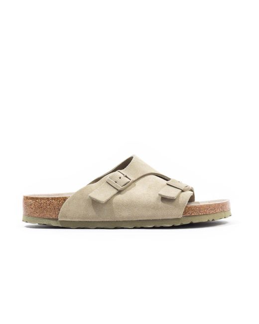 khaki suede sandals
