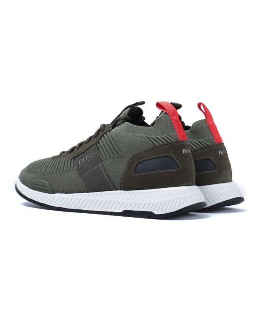 hugo boss khaki trainers
