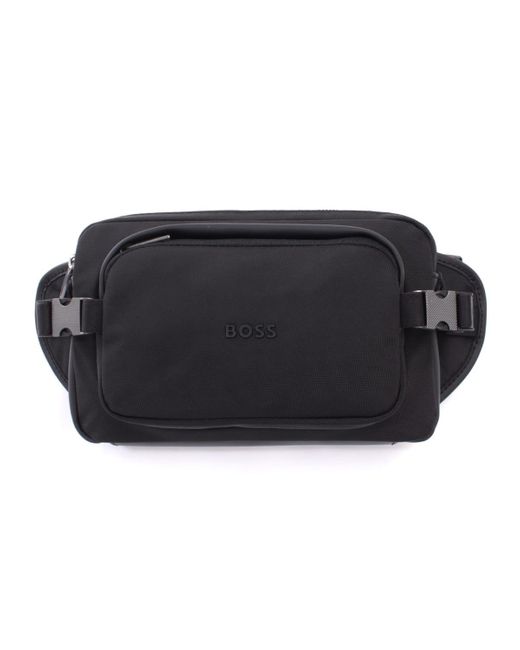 BOSS by HUGO BOSS Synthetic Catch Buckle Detail Recycled Waist Bag in