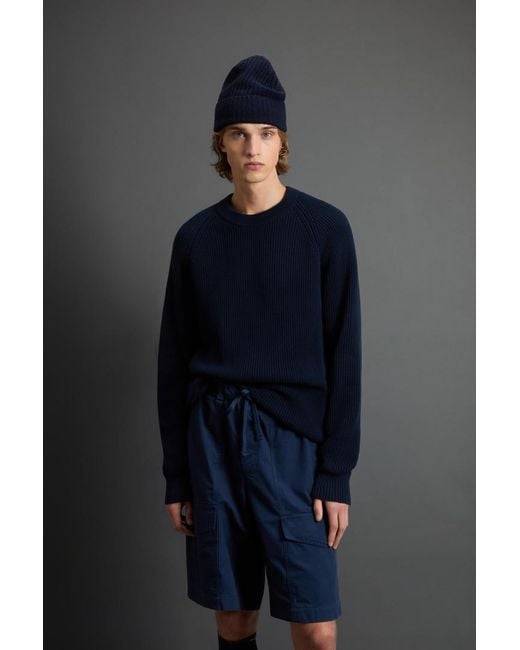 Woolrich Herren Rundhalspullover Aus Reiner Baumwolle By Todd Snyder Blau Größe in Blue für Herren