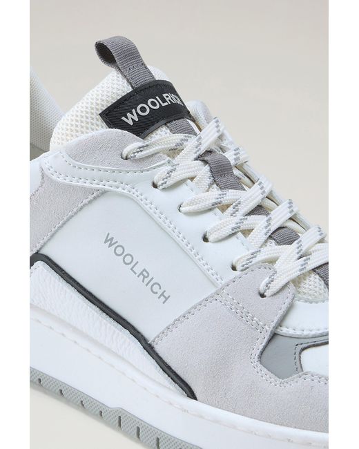 Woolrich Metallic Classic Basketball Sneakers In Suede for men