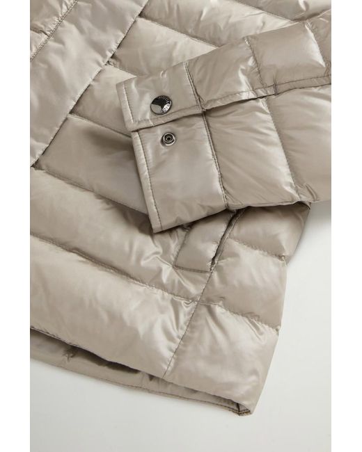 Plumífero Ligero De Liquid Nylon Para Mujer Talla Woolrich de color Blue