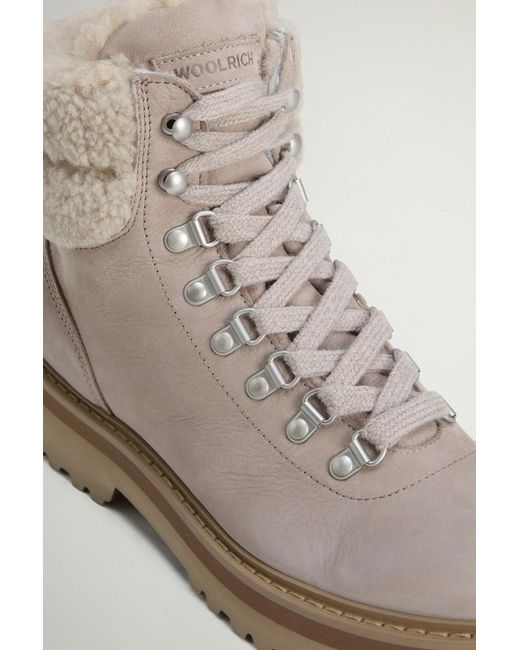 Botines Main De Nobuk Para Mujer Talla Woolrich de color Natural