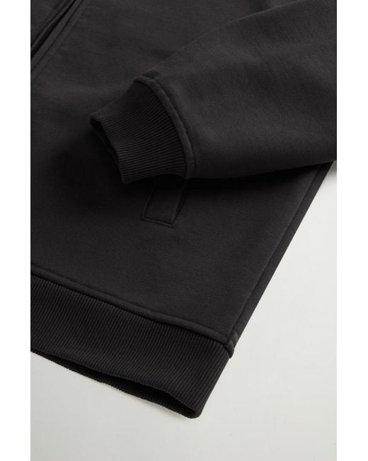 Sudadera De Mezcla De Algodón Con Capucha Y Cremallera Completa Para Hombre Talla Woolrich de hombre de color Blue