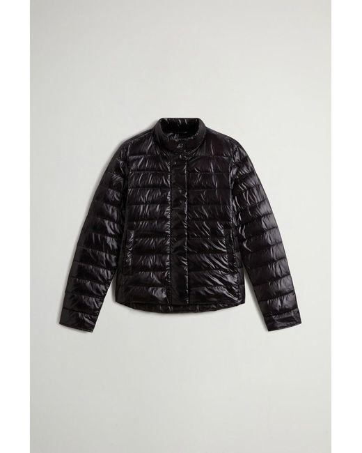 Plumífero Ligero De Liquid Nylon Para Mujer Talla Woolrich de color Blue