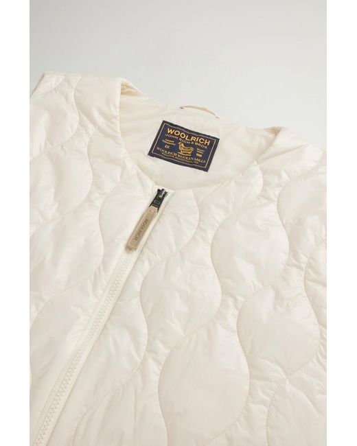 Chaleco Acolchado Plegable De Urban Light Nylon Para Mujer Talla One Woolrich de color White