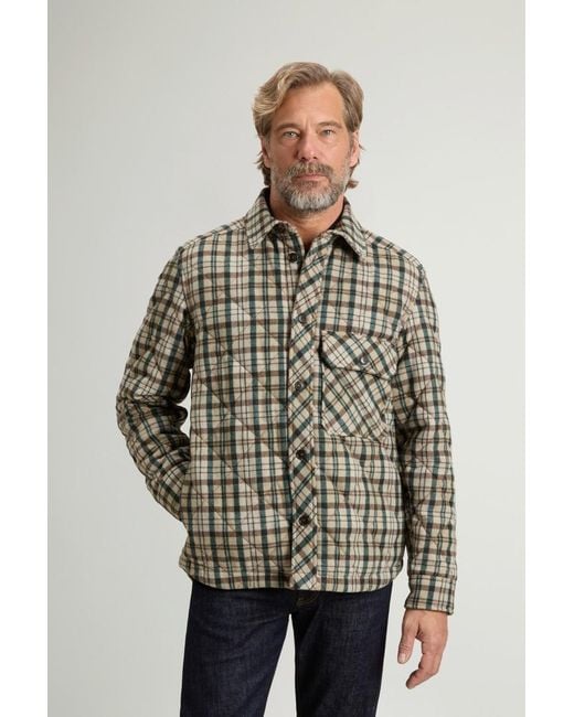 Chaqueta Camisera Acolchada De Mezcla De Lana A Cuadros Para Hombre Talla Woolrich de hombre de color Multicolor