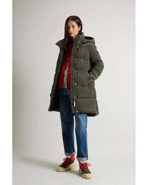 Donna Piumino Alsea Con Cappuccio di Woolrich in Blue