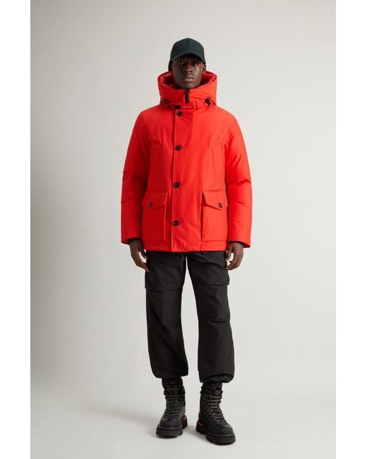 Woolrich Red Arctic Anorak for men