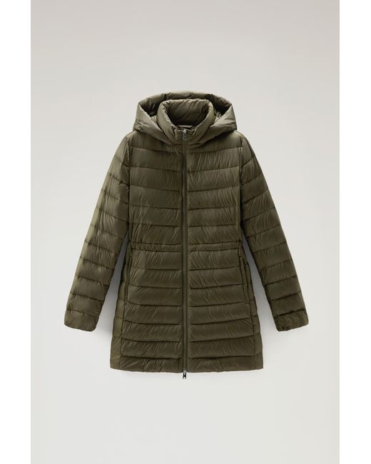 Woolrich Green 3-in-1 Military Parka In Ramar Cloth With Detachable Quilted Jacket