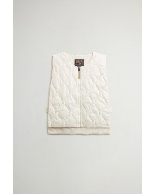 Chaleco Acolchado Plegable De Urban Light Nylon Para Mujer Talla One Woolrich de color White
